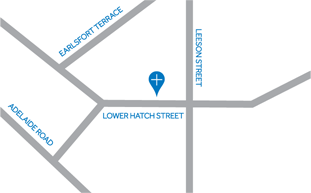 Location Map - Reid Healthcare is located on Lower Hatch Street, Dublin 2
